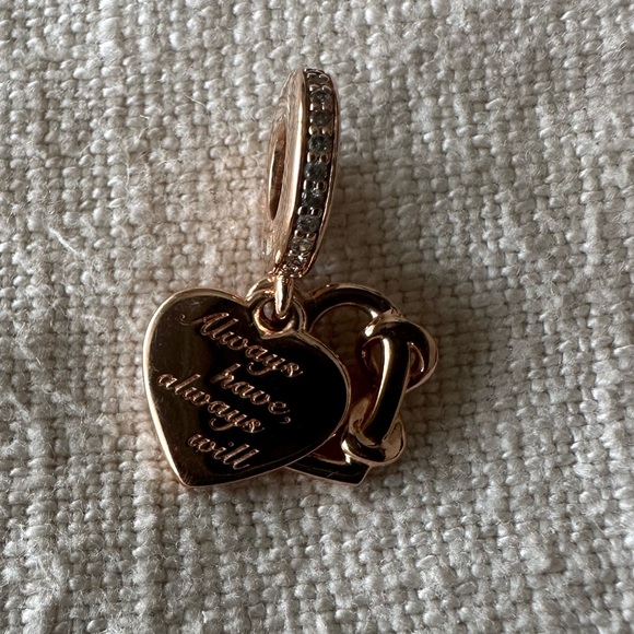 PANDORA• “Love You” Infinity Heart Dangle Charm - Picture 6 of 7